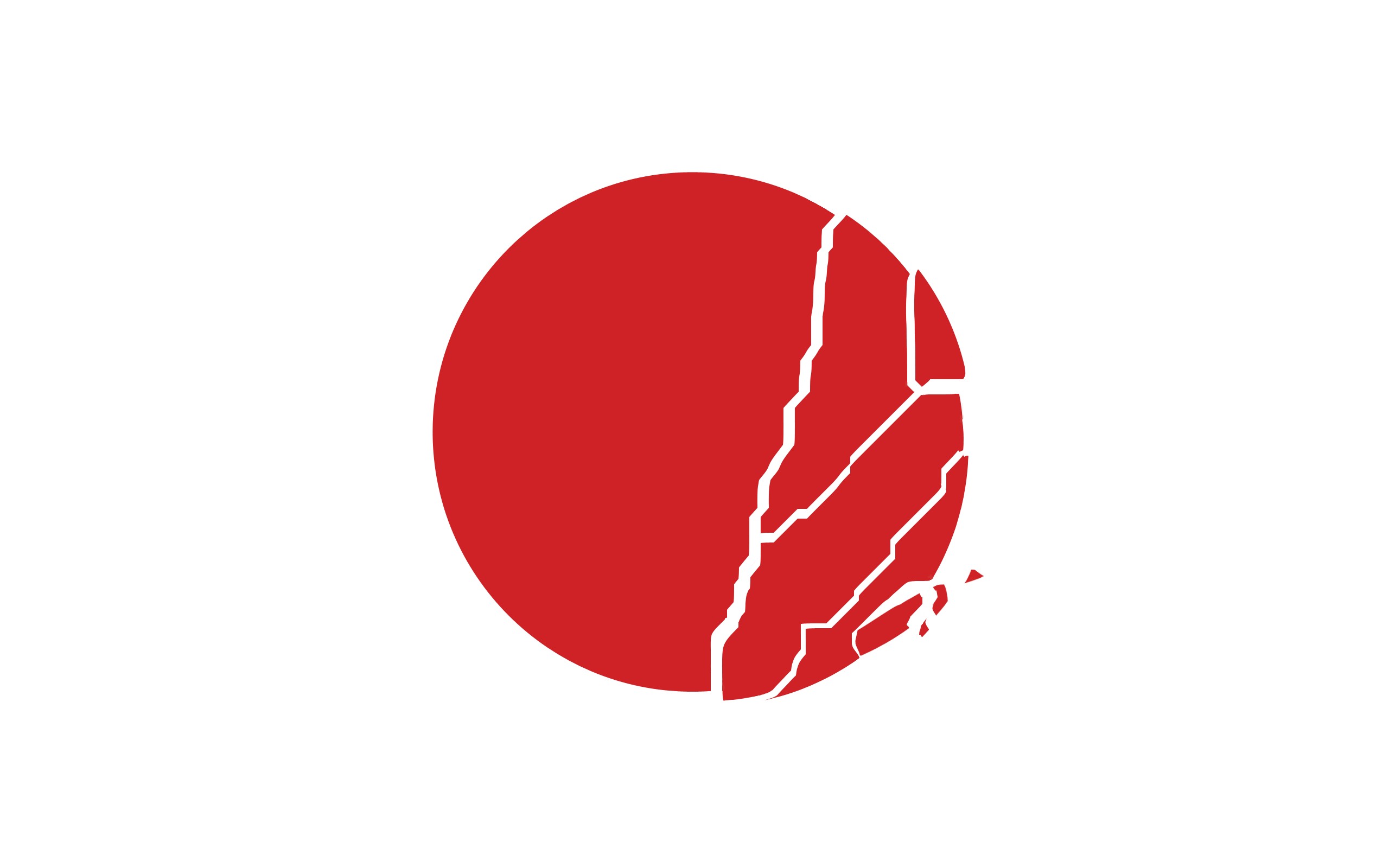 Japan, Flag, Broken Wallpaper