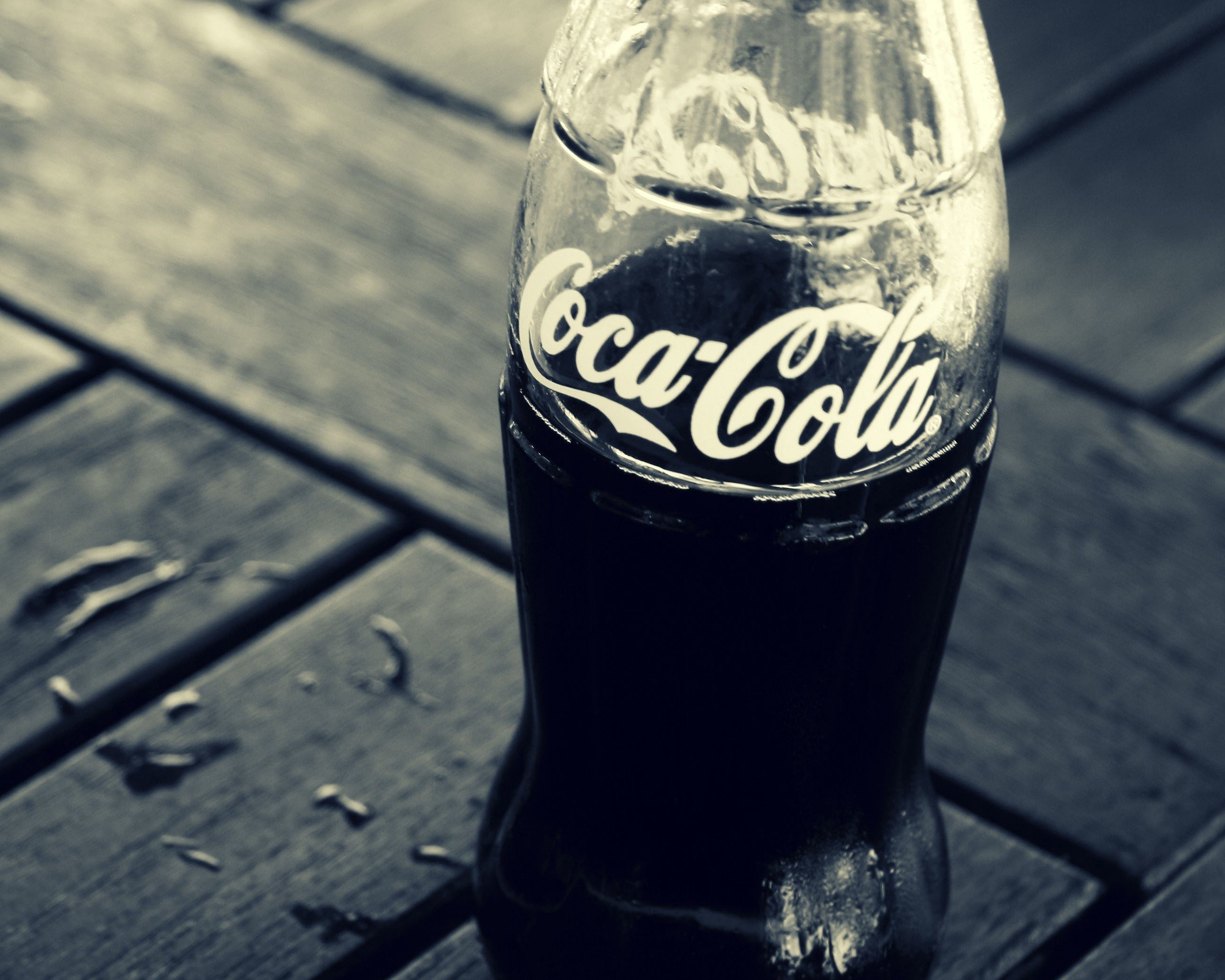 Coca Cola, Monochrome Wallpaper