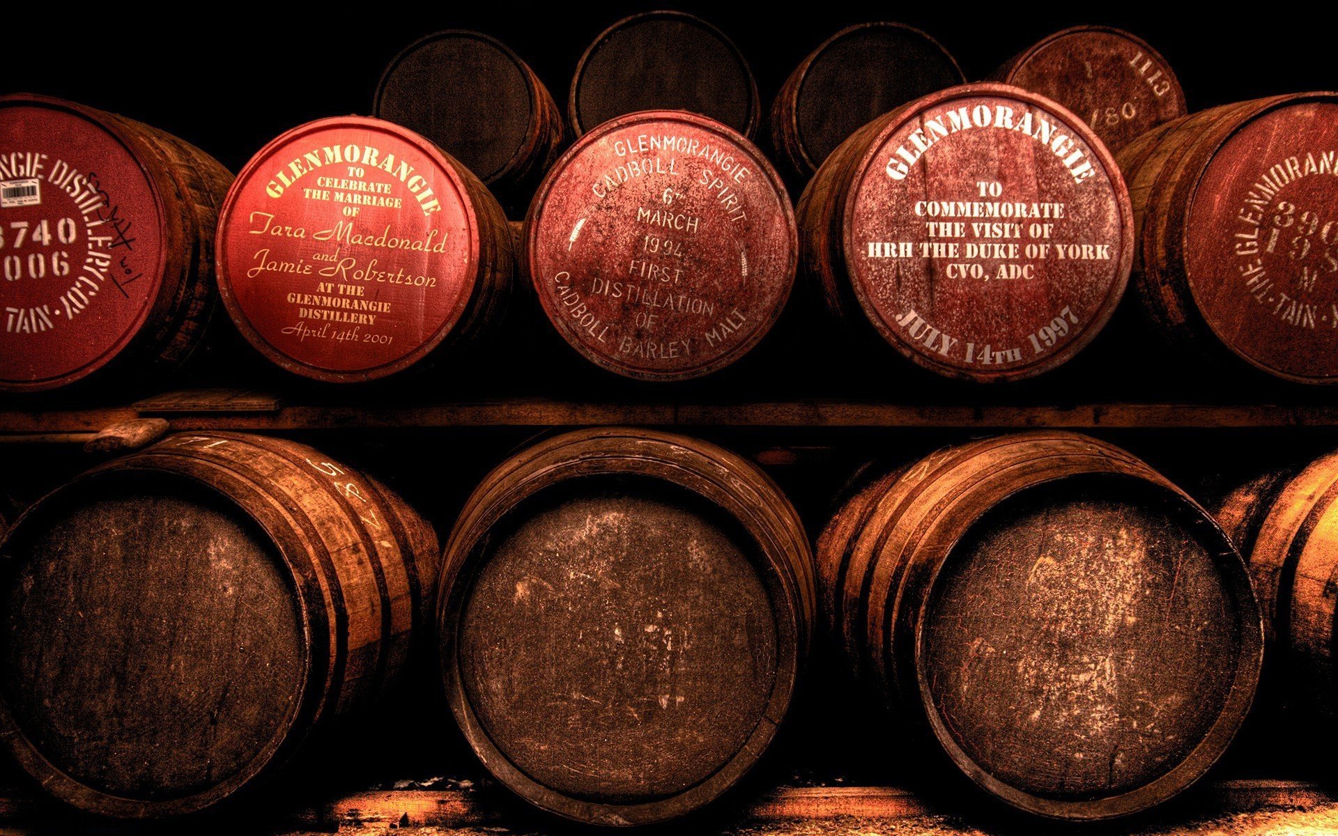 alcohol, Whiskey, Glenmorangie, Barrels Wallpaper