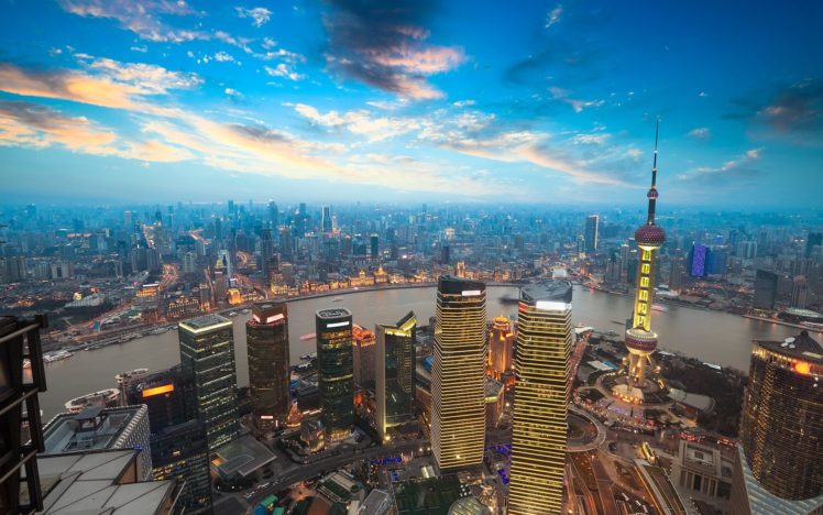 cityscape, City, Shanghai, China, Photography HD Wallpaper Desktop Background