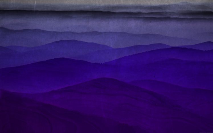 minimalism, Mountain, Dark, Watercolor HD Wallpaper Desktop Background