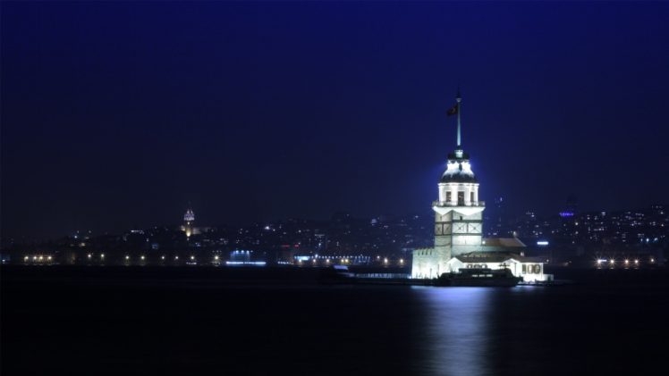 Turkey, Istanbul, Maidens Tower HD Wallpaper Desktop Background