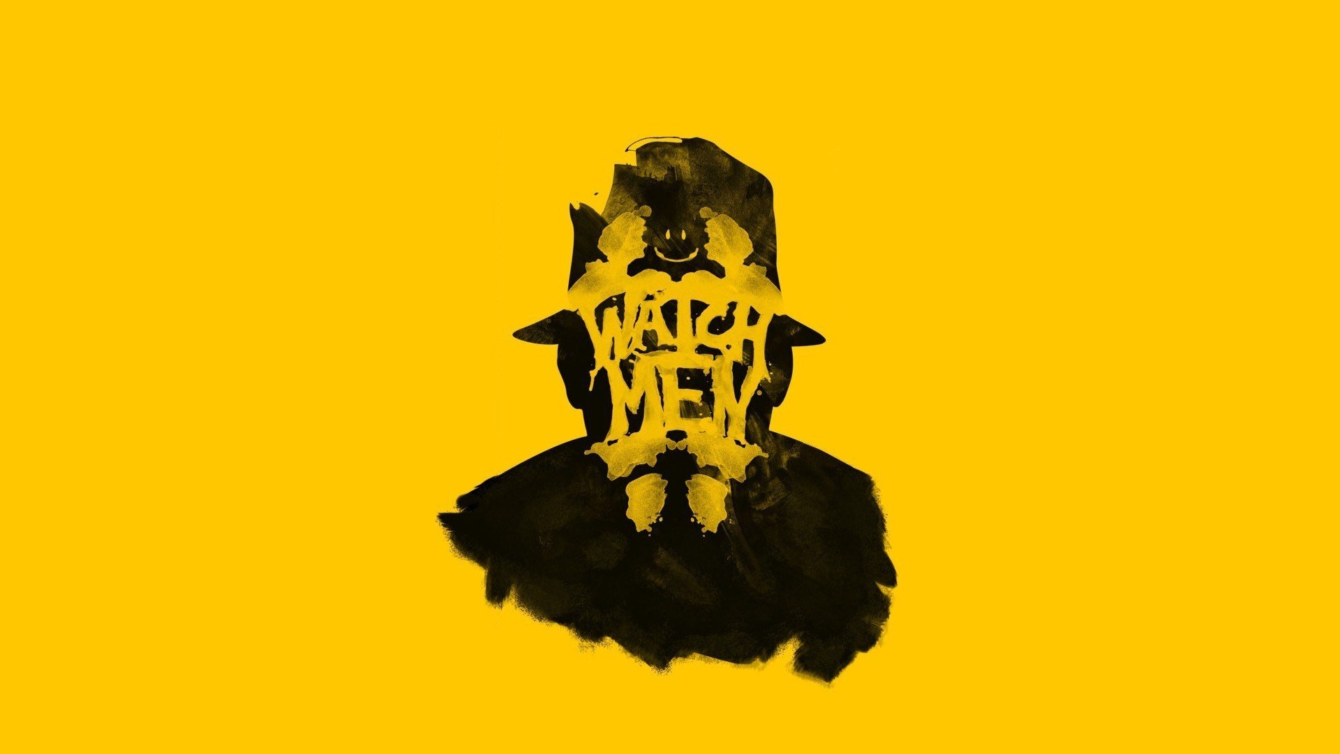 Watchmen, Rorschach, Yellow background Wallpaper