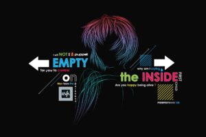 Neon Genesis Evangelion, Typography, Black background, Ayanami Rei