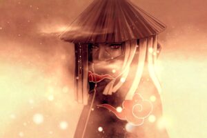 red eyes, Akatsuki, Snow, Uchiha Itachi