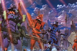 Neon Genesis Evangelion, Ayanami Rei, Ikari Shinji, Asuka Langley Soryu, EVA Unit 02, EVA Unit 00, EVA Unit 01