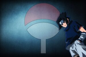 Uchiha Sasuke, Blue, Standing, Anime boys