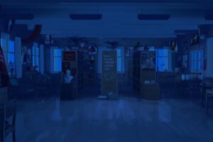 night, Library, Everlasting Summer, Chair, Literature, ArseniXC