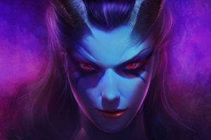 women, Queen of Pain, Fantasy art, Dota 2