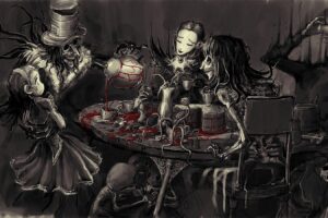 Gothic, Alice in Wonderland, Blood, Selective coloring