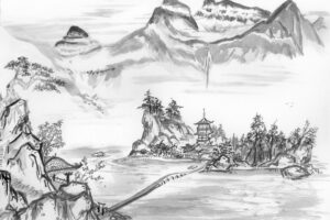 ink wash paintings, Japan