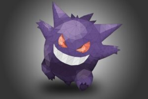 Gengar, Pokémon, Low poly