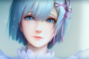 fantasy art, Anime, Anime girls, Rem (Re: Zero), Crying, Re: Zero Kara Hajimeru Isekai Seikatsu