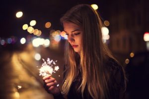 women, Model, Brunette, Long hair, Women outdoors, Sparkles, Night, Lights, Bokeh, Building, Open mouth