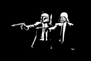 black, Darth Vader, Dark, Gun, Pulp Fiction (parody)