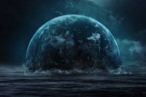 space art, Planet, Space, Sea, Digital art